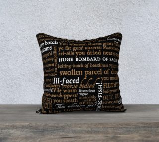Aperçu de Shakespeare Insults Collection Pillow (18x18)