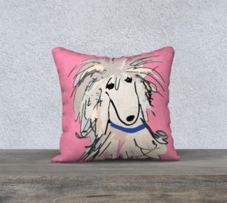 Pillow Poodle cover - Sergio pink background preview