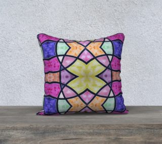 Yellow Geo Butterfly 18inX18in Pillow Case preview