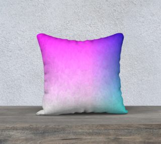 Pink, Purple, Blue, and White 18"x18" Pillow Case preview