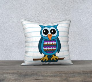 Oliver the Owl Pillow Case - 18"x18" preview