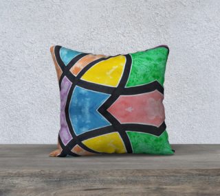 Abstract Stained Glass 18inX18in Pillow Case preview