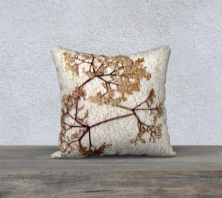 Aperçu de 18x18 Pillow Cover - Golden Elderberry Blossom Print Pillowcase Replacement