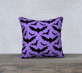 Purple Bats Pillow Case preview