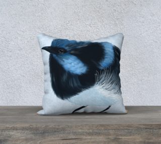 Blue Wren Pillow 18" x 18" preview