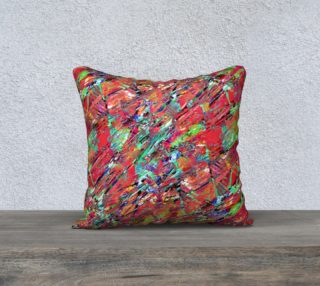 Aperçu de Expressive Abstract Grunge Print Pillow