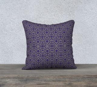 Aperçu de Stylized Floral Check Print Pillow