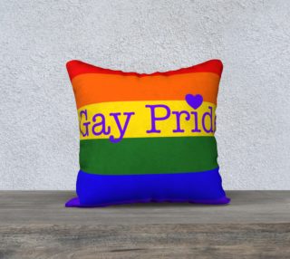 Gay Pride Love Pillow 18" x 18" preview