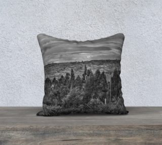 Aperçu de Black And White Landscape Print Pillow