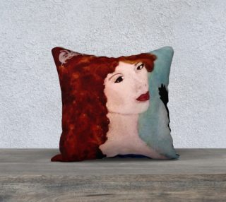 Lost Lady With Fan Art Pillow by Tabz Jones preview