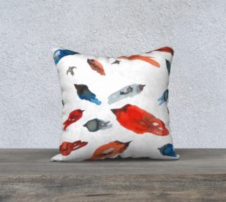 Fish-birds  cushion cover preview