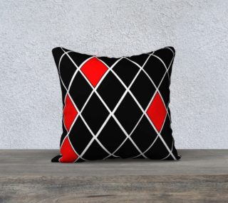 Elegant Black White and Red Diamonds Pattern preview