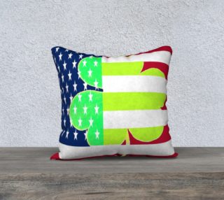 St. Patrick's Day Irish Shamrock Clover American Flag preview
