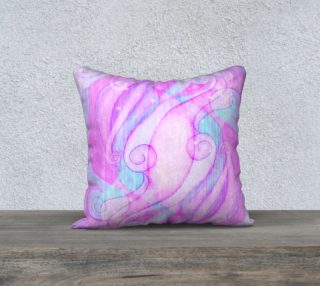 Sparkling Waves abstract art pillow  preview