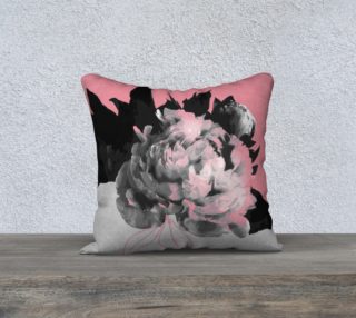Peony Pink black white and gray 18 x 18 preview