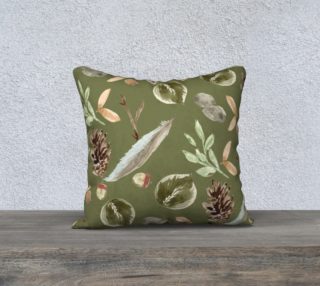 Aperçu de Woodland Pillow on Fir Green