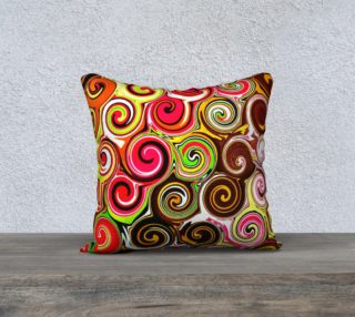 Swirl Me Pretty Square Throw Pillow Cover preview