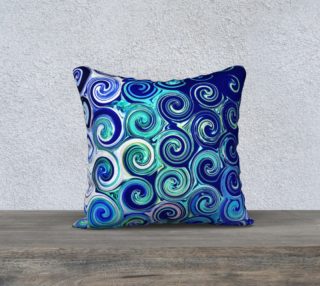 Blue Swirls Accent Throw Pillow Cover preview
