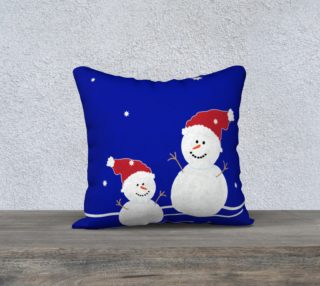 Snowmen 18inX18in Pillow Case preview