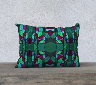 Rose Garden Stained Glass I 20inX14in Pillow Case preview