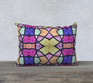 Yellow Geo Butterfly 20inX14in Pillow Case preview