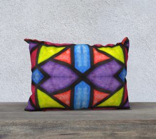 Bold Stained Glass 20inX14in Pillow Case preview