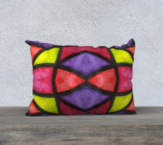 Bold Stained Glass III 20inX14in Pillow Case preview
