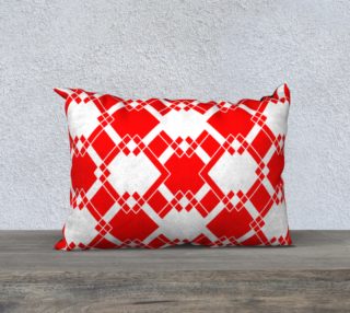Abstract geometric pattern - red and white. preview