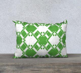 Abstract geometric pattern - green and white. preview