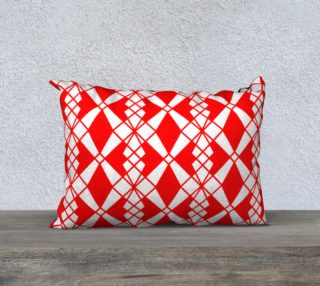Abstract geometric pattern - red and white. preview