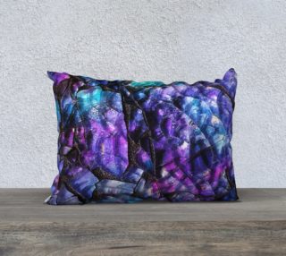 Purple crash glass mosaic pillow aperçu