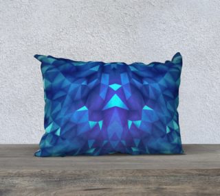 Deep Blue Collosal Low Poly Triangle Pattern -  Modern Abstract Cubism  Design preview