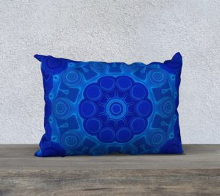 Blue Mandala Flower Art Pillow preview