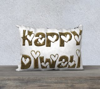 Festival of Lights Happy Diwali Greeting Typography Pillow preview