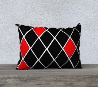 Elegant Black White and Red Diamonds Pattern preview