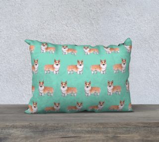 Welsh corgi dogs pattern 20 x 14 Pillow Case aperçu