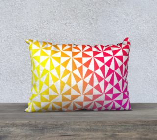 Modern Geometric Orange Pink Yellow Ombre Blend Patterned Print preview
