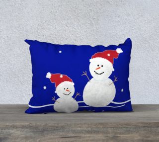 Snowmen 20inX14in Pillow Case preview