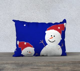 Snowmen 20inX14in Pillow Case II preview