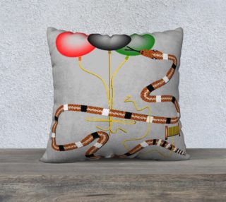 Realistic Orange Snake With Balloons preview