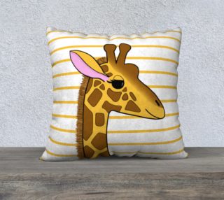 Aperçu de Georgia the Giraffe Pillow Case - 22" x 22"