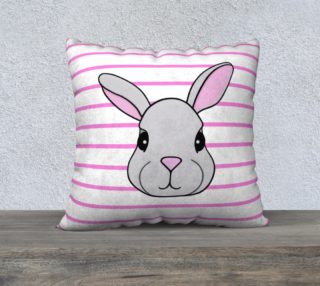 Aperçu de Rosie the Rabbit Pillow Case - 22"x22"
