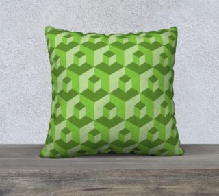 Green Cubes cushion preview