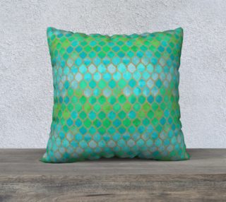 Aqua Green Beach Sea Glass Pillow preview