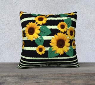 Aperçu de Big Sunflowers and Stripes Summer Floral