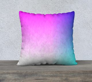 Pink, Purple, Blue, and White 22"x22" Pillow Case preview