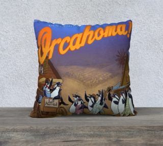 Save The Orcas Orcahoma Musical Cartoon Pillow  preview