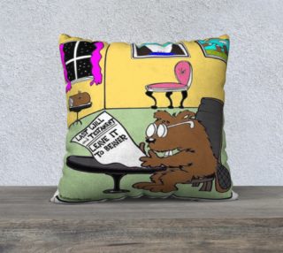 Typical Beaver Wills Funny Throw Pillow by Rick London preview