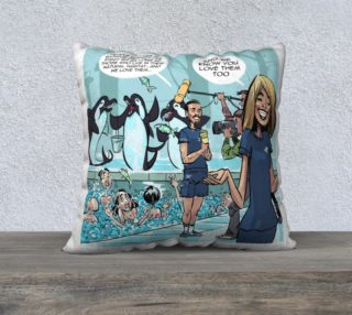 Orca Revenge Funny Throw Pillow by Rick London preview
