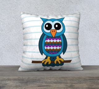 Oliver the Owl Pillow Case - 22"x22" preview